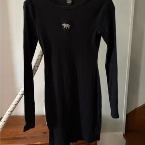 Elegant Black Long Sleeve Dress